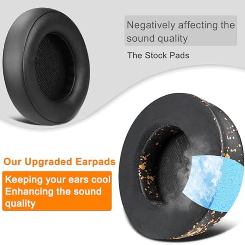 Upgrade Your Gaming Experience with SOULWIT Cooling Gel Ear Pads for Corsair Virtuoso RGB Wireless XT SE – Premium Noise Isolation Cushions for Enhanced Comfort and Performance, Ergonomically Designed for Long Sessions, Easy Installation, Sleek Black Finish