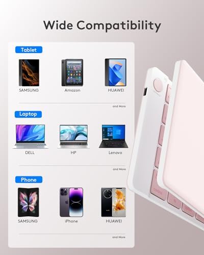 Samsers Portable Foldable Bluetooth Keyboard – Ultra Slim Wireless Keyboard with Stand for i OS, Android & Windows Devices – Rechargeable Multi-Device Travel Keyboard for Effortless Typing on the Go – Sleek Black Design