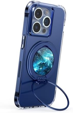 Glamour Pearl Magnetic Phone Grip Holder with Adjustable Kickstand – Ultimate Versatile Smartphone Accessory for i Phone, Android & Kindle – Secure Hands-Free Viewing & Stylish Design – Includes Magnetic Adapter for Effortless Compatibility and Enhanced Usability
