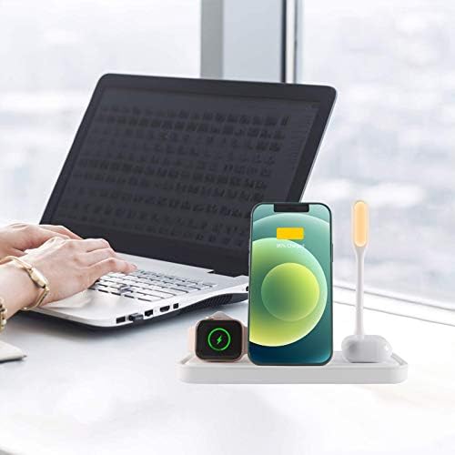 Multi-Device Qi-Certified Fast Charging Station – Versatile 4-in-1 Foldable Wireless Charger for i Phone, Apple Watch, and Air Pods Pro – Sleek, Portable Design for Home and Travel Use