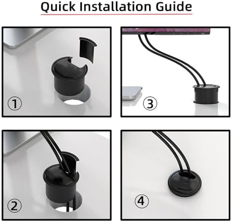 Optimize Your Workspace with the NFHK USB 3.0 Hub & Desk Grommet Dock – High-Speed Dual-Port Splitter with Micro-SD Card Reader for Effortless Device Connectivity and Enhanced Workflow Efficiency