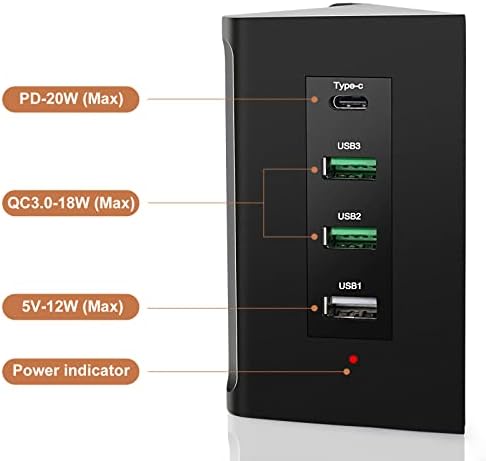 High-Efficiency 68 W USB Step Down Power Converter: Multi-Port 12 V to 5 V Charger for i Phone, Android, Samsung & Tablets – Ultimate Compatibility & Rapid Charging Solution for Home and Travel Use