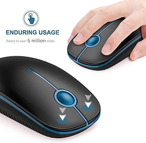 Sleek Vssoplor Wireless Mouse – Ultra-Slim Silent Optical Companion for Laptops & PCs | 2.4 GHz Nano Receiver, Perfect for Quiet Workspaces & Travel | Enhanced Compatibility for Windows, Mac & Linux