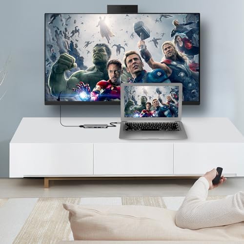 Maximize Your Device Connectivity with Our 7-in-1 USB C Hub to HDMI Adapter – High-Speed Multi-Port Dongle for Mac Book Pro, i Pad Pro, Surface & More – 4 K HDMI Output, 100 W Power Delivery, USB 3.0/2.0, SD/TF Card Readers for Effortless Data Transfer and Enhanced Productivity – Ideal for Professionals & Creatives Seeking Reliable Performance and Seamless Multi-Device Integration