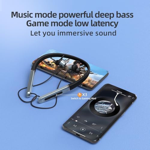 Unleash Your Sound with G2 Wireless Neckband Bluetooth Earbuds – IPX6 Waterproof Magnetic Earphones Offering 36-Hour Playtime, Immersive Hi-Fi Bass, and Zero Latency Gaming Mode for Unmatched Clarity – Perfect for Athletes, Audiophiles, and Effortless Communication Across Devices