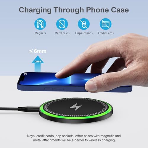 Effortless 15 W Wireless Charging Pad for Samsung Galaxy Z Flip 7, Z Fold 7, S25 Series & Google Pixel 9 – Sleek, Tangle-Free Android Charger Station with Enhanced Safety Features & Versatile Compatibility for Quick Power Solutions