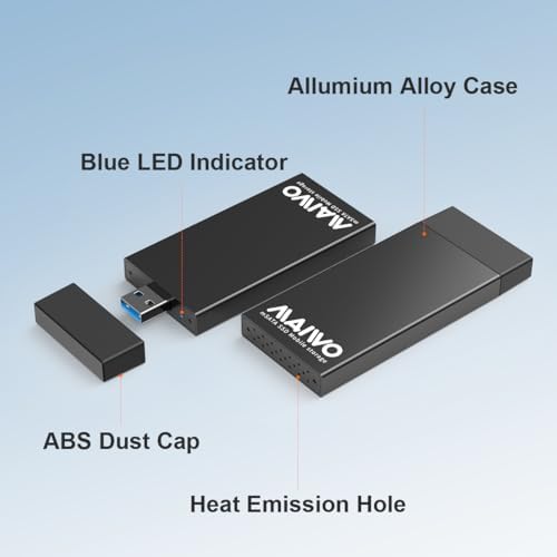 MAIWO m SATA SSD Enclosure: High-Speed USB 3.0 Adapter for Effortless 2 TB Data Access – Cable-Free, Portable Storage Solution with Enhanced Compatibility for Windows & Mac
