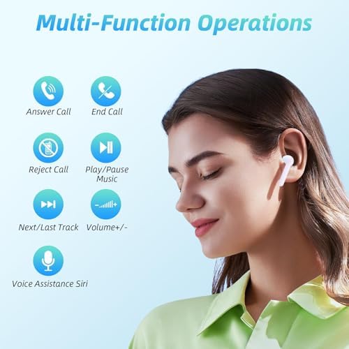 Unleash Your Sound with BEBEN Wireless Earbuds – 40-Hour Playtime & 8-Hour Continuous Playback, IPX6 Waterproof with Superior Stereo Audio, Ergonomic Fit, and Built-in Microphone for Seamless i OS & Android Compatibility – Ideal for Active Lifestyles and Sports Enthusiasts