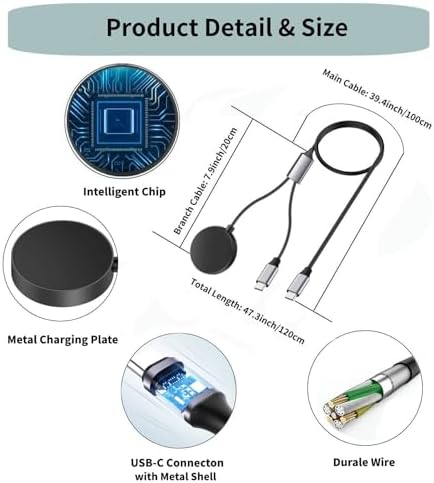 Revolutionary 2-in-1 Samsung Galaxy Watch & Smartphone Charger – Ultra-Fast USB-C Power for Galaxy Watch Series 7/6/5/4/3 and Galaxy S24/S23/S22/S21/S20/Note 10/20 – Compact, Durable Design for Efficient On-the-Go Charging Solutions
