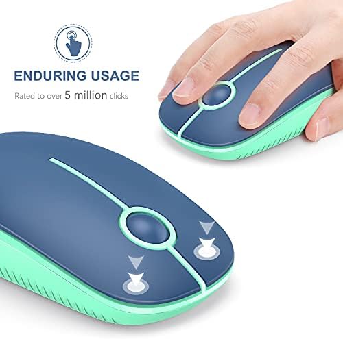 Sleek Vssoplor Wireless Mouse – Ultra-Slim Silent Optical Companion for Laptops & PCs | 2.4 GHz Nano Receiver, Perfect for Quiet Workspaces & Travel | Enhanced Compatibility for Windows, Mac & Linux