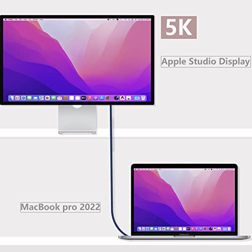 USB 4 Thunderbolt 4 Cable – 5 FT, High-Speed 40 Gbps Data Transfer, 240 W Power Delivery, 8 K Video Output Support for Ultimate Performance, Compatible with USB-C and Thunderbolt Devices – Ideal for Laptops, Monitors, and Docking Stations