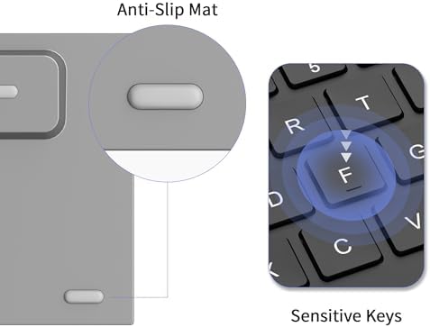 Elevate Your Productivity with the CZUR Ultra-Slim Bluetooth Keyboard and Touchpad – Rechargeable Wireless Keyboard for PC, Laptop, Tablet, and Phone – Effortless Compatibility and Sleek Design for On-the-Go Professionals