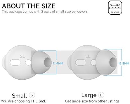 Upgrade Your Listening Game with Aha Style Silicone Ear Tips for Apple Air Pods – 4 Pairs (2 Large & 2 Small) – Exceptional Comfort, Noise Isolation & Customizable Fit for Enhanced Audio Experience