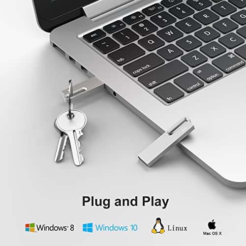 Aiibe 64 GB Flash Drive 5 Pack – Premium Metal USB 2.0 Memory Sticks, Waterproof & Portable Keychain Design for Effortless File Sharing and Secure Data Storage – Ideal for Home and Office Use