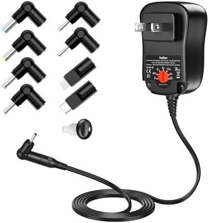 Versatile 12 W Adjustable Voltage AC/DC Power Adapter for Home Electronics – Universal Compatibility with Routers, Smartphones, Tablets, CCTV & IP Cameras – Reliable 1 A Output for Optimal Performance and Safety Solutions