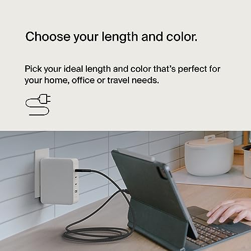 Belkin 6.6 ft USB C to USB C Charging Cable – 240 W Type-C Fast Charger for i Phone 16, Galaxy S25, Pixel 9, Mac Book, i Pad Pro, Chromebook, and Switch Steam Deck – Durable, High-Speed Connection for Enhanced Device Performance – Sleek Black Finish