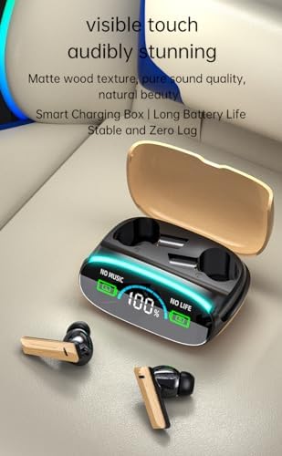 Maplebloom Bluetooth Wireless Earbuds – Advanced 5.3 Connectivity, IPX7 Waterproof Design, Touch Control, and Deep Bass Audio for Unmatched Listening – Ideal for Active Lifestyles and Crisp Calls