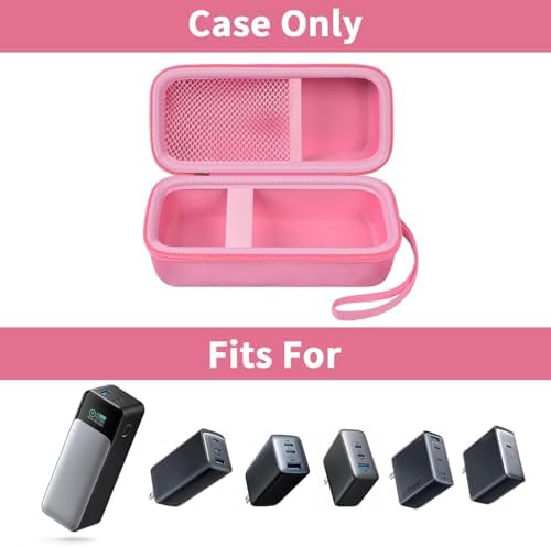 Casmilee Premium Hard Shell Power Bank Case for Anker 737/735/736/717 USB-C Chargers – Compact & Stylish Travel Organizer for Ga N Prime Nano II AC Adapter – Efficient Foldable Design for On-the-Go Charging Solutions