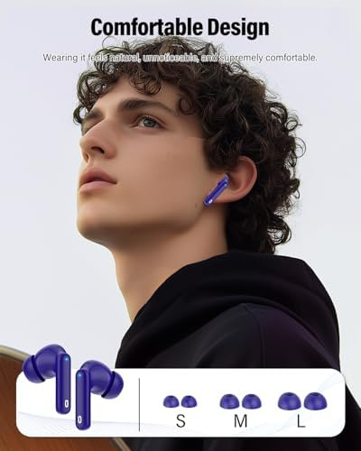 Elevate Your Audio Experience with Rose Gold Wireless Earbuds – Bluetooth 5.4 Connectivity, IP7 Waterproof Protection, and 36-Hour Playtime – Perfect for Active Lifestyles, Sports, and Seamless Communication – Stylish Comfort and Superior Noise-Cancellation for Uninterrupted Listening