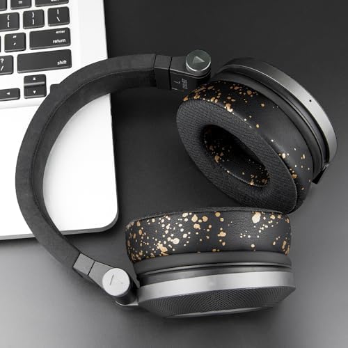 Premium SOULWIT Mesh Earpads for JBL Synchros E50, E50 BT, S500, S700 Wireless Headphones – Ultimate Noise Isolation and Comfort Upgrade in Stylish Black Gold – Durable Replacement Cushions for Enhanced Audio Experience