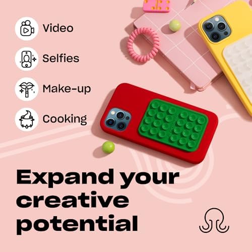 Effortless Hands-Free Silicone Suction Phone Mount – Ideal for Capturing Selfies & Videos on the Go, Compatible with i Phone & Android – Stylish Baby Blue Jay Design for Secure Grip and Portability – The Ultimate Accessory for Content Creators and Live Streamers