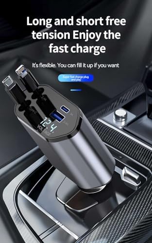 Versatile 4-in-1 Fast Car Charger for i Phone, Galaxy & Pixel – Compact Dual USB Adapter with Enhanced Compatibility for Quick Power-Up on the Go