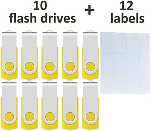 Enfain 10-Pack Red USB Flash Drives 16 GB – High-Speed USB 2.0 Memory Sticks with LED Indicator & 12 Labels for Easy Organization – Reliable & Portable Data Storage Solution for Professionals and Students