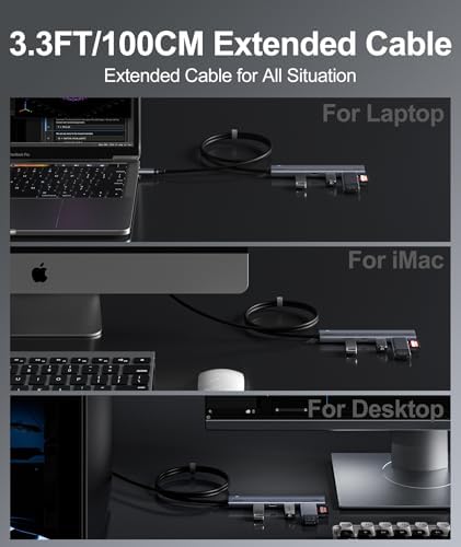 Revolutionize Your Connectivity with the Aceele 10 Gbps USB C Hub Splitter – Ultimate 4-Port Adapter Featuring Dual USB-A 3.2 & USB-C 3.2 for Mac Book Pro, i Mac, i Pad – High-Efficiency 100 W Power Delivery Charging – Seamless Device Integration for Swift File Transfers and Enhanced Productivity