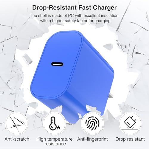 Elevate Your Charging Experience with the 20 W USB-C Power Adapter & 10 ft Type C Cable – Perfectly Engineered for i Phone 16/15, i Pad Pro, and Air Pods – Compact Wall Charger for Accelerated Power Delivery and Unmatched Portability – Superior Charging Speed for All Your Apple Devices on the Go