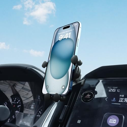 KUNGKIC Premium Rotating Smartphone Mount for 2023-2025 Subaru Crosstrek | Universal Car Cradle for 3.5-5.5 Inch Devices | Stylish Aluminum Design for Enhanced Interior | Hands-Free Navigation and Calls Made Easy | Quick Installation with Superior Grip Stability