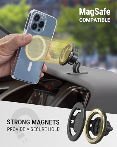Revolutionize Your Driving Experience with Scosche Magic Mount™ SMSCUP – Adjustable Gooseneck Magnetic Phone Holder for Car, Compatible with i Phone 16-12 Series & Android Devices, Mag Safe Technology, Effortless Hands-Free Navigation, Secure Cup Holder Fit, Effortless Installation