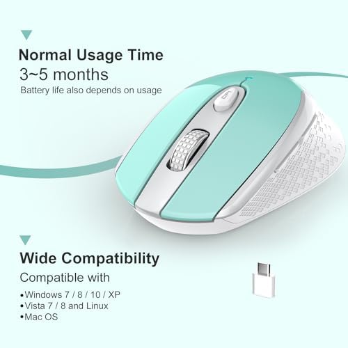 Elevate Your Productivity with the Race GT USB C Wireless Mouse – Ergonomic Design, 2.4 GHz Connectivity, and 6 Customizable Buttons for Mac & PC Users – Precision at Your Fingertips with Adjustable DPI Settings for Seamless Work and Play