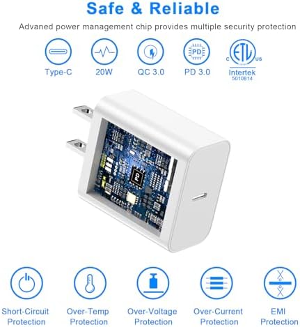 Power Up Your i Phone 16/15: 10 FT Fast Charging Cable Duo with 20 W USB-C Wall Chargers – Ultimate Connectivity for Your i Phone 16 Plus, Pro, Max, and 15 Series – Extended Reach and Rapid Charge Efficiency for On-the-Go Power Solutions