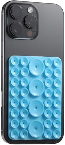 Revolutionary Silicone Octo Suction Cup Buddy Phone Mount – Hands-Free Multi-Function Grip for i Phone & Android Devices (Vibrant Blue, 5-Pack) – Ultimate Solution for Secure Navigation and Engaging Media Viewing