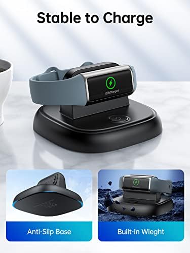 LVFAN Fast Charging Dock for Fitbit Charge 6, Charge 5 & Luxe – Magnetic Charger Stand with Reset Button for Efficient Power Management – Ultimate Smartwatch Charging Solution for Active Lifestyles