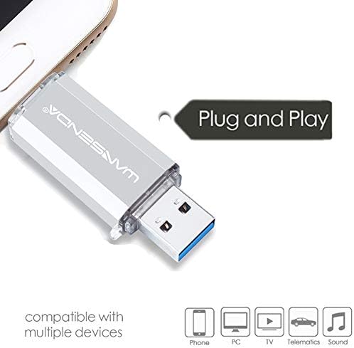 WANSENDA 64 GB OTG USB Flash Drive – 2-in-1 USB 3.0/3.1 & Type-C Storage for Android Devices, PC & Mac – Fast File Transfers with Stylish Red Design for Effortless Data Management