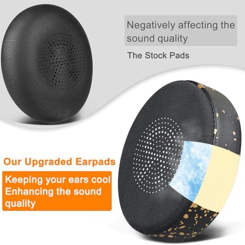 Revolutionary SOULWIT Cooling Gel Earpads for Jabra Evolve2 65 & 40 – Experience Ultimate Comfort with Breathable Ice Silk Fabric – Superior Replacement Ear Cushions for On-Ear Wireless Headsets – Perfect for Long Hours of Use in Sleek Black – Elevate Your Listening Experience with Enhanced Performance and Style