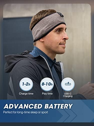 Fulext Bluetooth Sleep Headphones Headband – Ultimate Comfort for Side Sleepers, Thin HD Stereo Sound Quality – Ideal for Insomnia Relief and Travel Convenience – Perfect Gift for Men and Women – Enhanced Compatibility, Long-Lasting Battery Life for All Night Relaxation