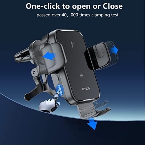 Ultimate Fast Wireless Car Charger Mount – Advanced Auto Alignment Smartphone Holder for i Phone 16/15/14/13/12/Pro Max & Samsung Galaxy – Dual Coil Rapid Charging Solution for Dashboard & Windshield Use – Premium Safety Features for Secure Power on the Road