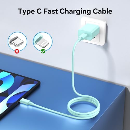 Premium 20 W PD Fast Charger Set for i Phone 14 – 3-Pack Type-C Wall Charger with 6 ft USB-C to Lightning Cables for Rapid Charging Compatibility with i Phone 14/14 Pro/14 Pro Max/13/12/11 – Optimal Speed and Versatility for Home, Office, and Travel