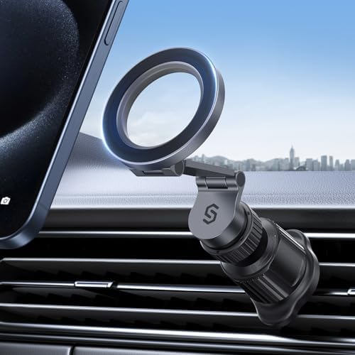 SYNCWIRE Mag Safe Car Mount Vent – Premium Magnetic Phone Holder for i Phone 12-16 | Adjustable 3 D Long Arm & Versatile Rotation | Secure Air Vent Phone Mount for Easy Navigation & Hands-Free Calls | Durable Design for All i Phone Models