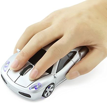Rev Up Your Productivity with the CHUYI Sports Car Shaped Wireless Mouse – 1600 DPI, Cordless Optical Design for Effortless Use at Home, School, or Office, Perfect Gift for Tech Enthusiasts (Vibrant Blue)