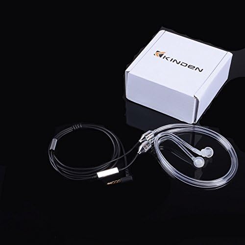KINDEN Air Tube Binaural Headset with Microphone – Premium Noise Cancelling Earbuds Featuring Deep Bass for Smartphones, Tablets, and MP3 Players – Comfortable, Lightweight Design with Enhanced Compatibility for HTC, Sony, and Apple Devices