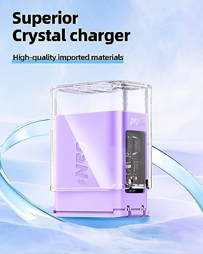 ACEFAST PD65 65 W 3-Port USB C Fast Charging Power Adapter – Sleek Pink Foldable Charger for i Phone, i Pad & Laptops – Efficient Multi-Device Rapid Charging Solution for Tech Enthusiasts – Compact and Portable Design for On-the-Go Power Needs