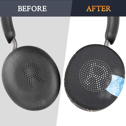 Revolutionary SOULWIT Cooling Gel Earpads for Jabra Evolve2 65 & 40 – Experience Ultimate Comfort with Breathable Ice Silk Fabric – Superior Replacement Ear Cushions for On-Ear Wireless Headsets – Perfect for Long Hours of Use in Sleek Black – Elevate Your Listening Experience with Enhanced Performance and Style