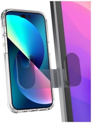 Sleek Silver Pop Sockets Laptop Phone Mount – 360-Degree Rotating Device Holder for Enhanced Productivity and Effortless Connectivity – Perfect for Multitaskers and Professionals