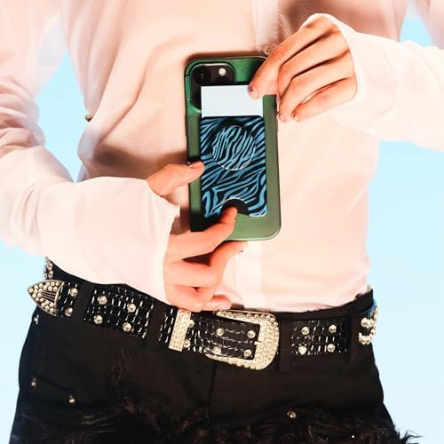 Transform Your Mobile Experience with the Butterfly Pea Blue Pop Sockets Phone Wallet – Stylish Grip, Mag Safe Integration, and Wireless Charging Ready Card Holder for Ultimate Convenience on the Go