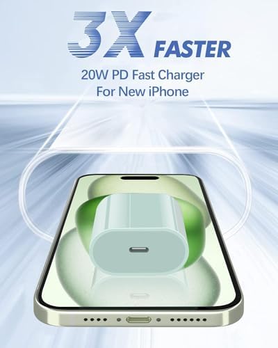 20 W USB-C Fast Charger Duo for i Pad Pro, Air & Mini – Rapid Dual Charging Solution with 6.6 ft Cables for Maximum Portability – Universal Compatibility for All i Pad Generations, Ideal for Travel and On-the-Go Power Needs