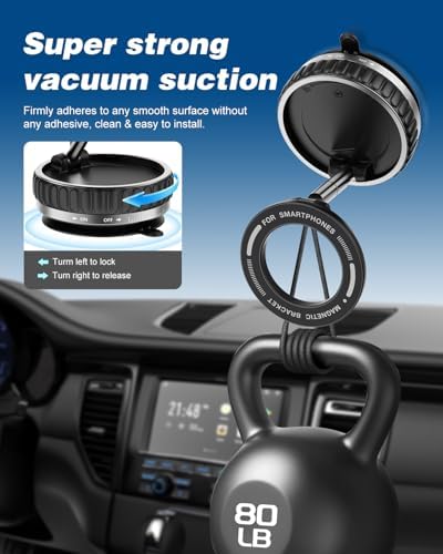 Magnetic Phone Stand, Compatible with MagSafe Phone Stand Holder for Desk, Multi-Functional Foldable, Double-Sided Magnetic Cell Phone Stand, for iPhone 16 15 14 13 12 Magsafe Case – Enhanced Compatibility and Speed