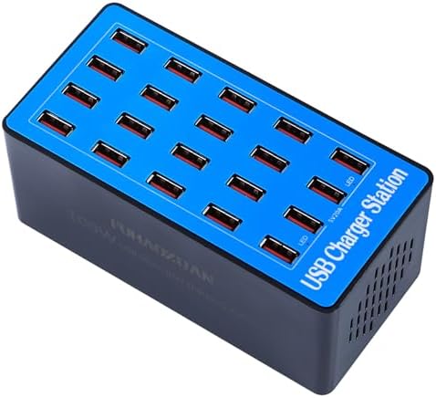 Maximize Your Charging Efficiency with the 100 W 20-Port USB Charging Station – Versatile Fast Charging Hub for Home, Office, and Travel – Advanced Safety Features for Optimal Device Protection and Compatibility